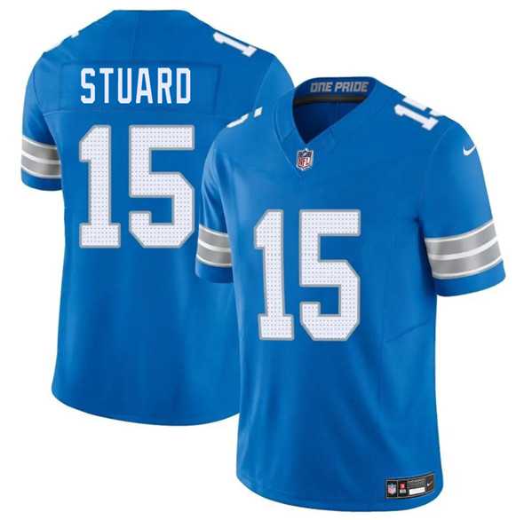 Men & Women & Youth Detroit Lions #15 Grant Stuard Blue 2025 F.U.S.E. Vapor Limited Stitched Jersey